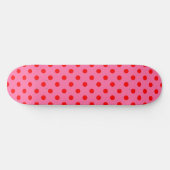 Rood op roze stippen Patroonontwerp Persoonlijk Skateboard (Horizontaal)
