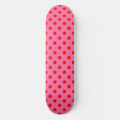 Rood op roze stippen Patroonontwerp Persoonlijk Skateboard (Voorkant)