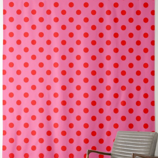 Rood op roze stippen Patroonontwerp Stof