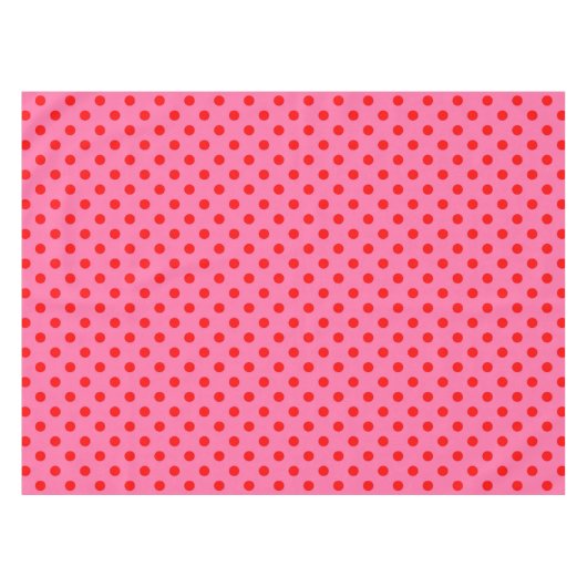 Rood op roze stippen Patroonontwerp Tafelkleed (Voorkant (Horizontaal))