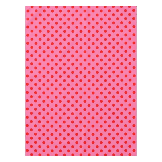 Rood op roze stippen Patroonontwerp Tafelkleed (Voorkant)