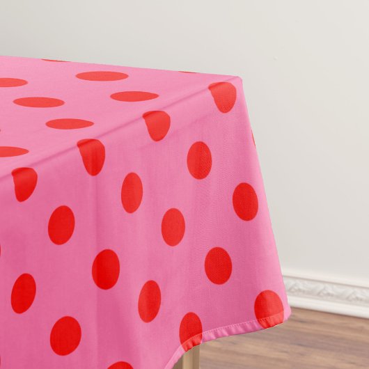 Rood op roze stippen Patroonontwerp Tafelkleed