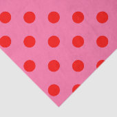 Rood op roze stippen Patroonontwerp Tissuepapier (Detail)