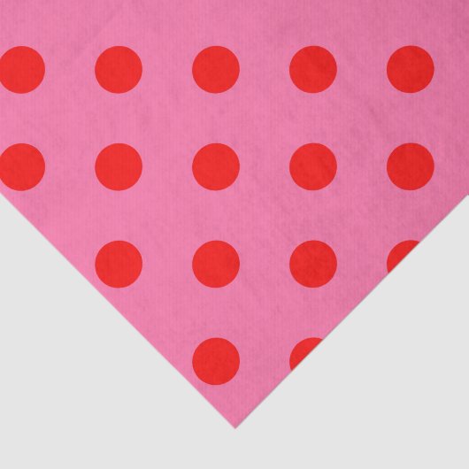 Rood op roze stippen Patroonontwerp Tissuepapier (Detail)