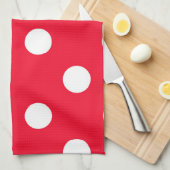 Rood op sneeuw theedoek (Quarter Fold)