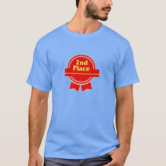 Rood op tweede plaats lint t-shirt (Voorkant)