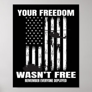 Rood op vrijdag militair veteraan Patriotic Americ Poster