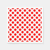 Rood op wit groot formaat polka dots papier servet (Voorkant)
