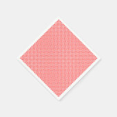 Rood op wit klein formaat polka stippen papier servet (Hoek)