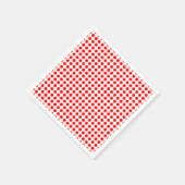 Rood op wit medium horizontale polka stippen papie servet (Hoek)