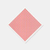 Rood op Wit Medium Size Polka Dots Paper Servet (Hoek)