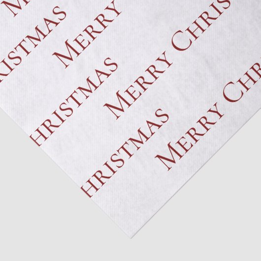 Rood op wit vrolijk kerstcitaat tissuepapier (Detail)