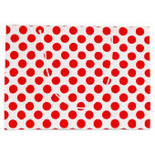 Rood op Witte Grote Grootte Polka Dots Groot Cadeauzakje (Achterkant)