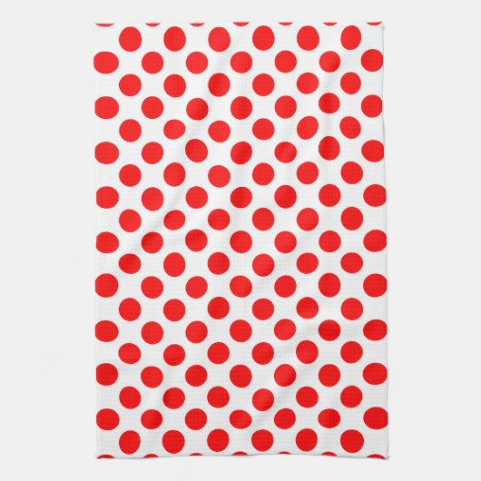 Rood op Witte Grote Grootte Polka Dots Theedoek