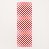 Rood op Witte Grote Grootte Polka Dots Yogamat (Voorkant)