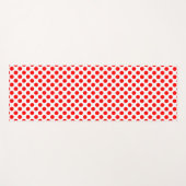 Rood op Witte Grote Grootte Polka Dots Yogamat (Voorkant (horizontaal))