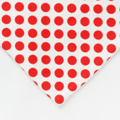 Rood op Witte Kleine Grootte Polka Dots Fleece Deken (Hoek)
