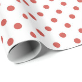 Rood op witte pooldots cadeaupapier (Rol Hoek)