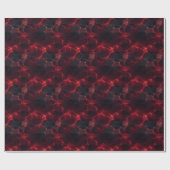 Rood op Zwart Abstract Cadeaupapier (Vlak)