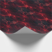 Rood op Zwart Abstract Cadeaupapier (Hoek)