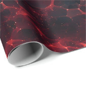 Rood op Zwart Abstract Cadeaupapier (Rol Hoek)