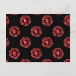 Rood op zwart Tentacle-detail Briefkaart
