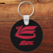 Rood op zwarte drakenSleutelhanger Sleutelhanger (Voorkant)