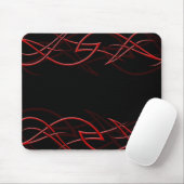 Rood op zwarte "Elegance" Mousepad Muismat (Met muis)