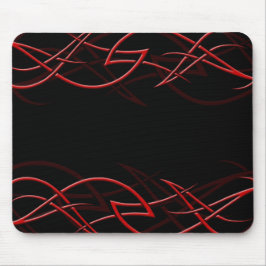 Rood op zwarte "Elegance" Mousepad Muismat