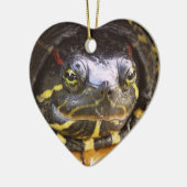 Rood opgerold schuifschroef keramisch ornament (Links)