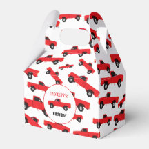 Rood ophaaltransport vrachtwagens Birthday