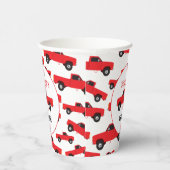 Rood ophaaltransport vrachtwagens Birthday Papieren Bekers (Rechts)