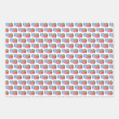 Rood ophalen vrachtwagen en Cadeau Inpakpapier Vel (Voorkant 3)