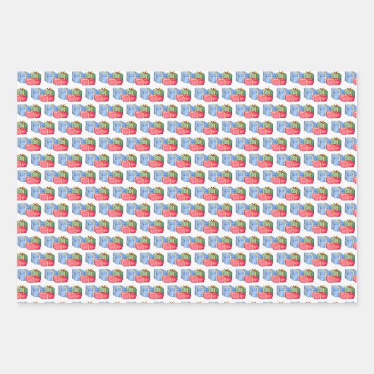 Rood ophalen vrachtwagen en Cadeau Inpakpapier Vel (Voorkant 3)