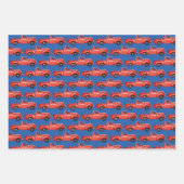 Rood ophalen vrachtwagen en Cadeau Inpakpapier Vel (Voorkant 2)