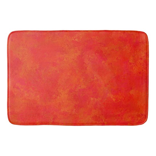Rood Oranje Abstract Patroon Badmat (Voorkant)