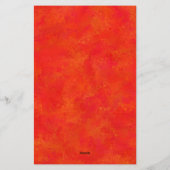 Rood Oranje Abstract Patroon Briefpapier (Achterkant)