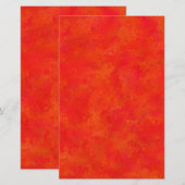 Rood Oranje Abstract Patroon Briefpapier (Voorkant / Achterkant)
