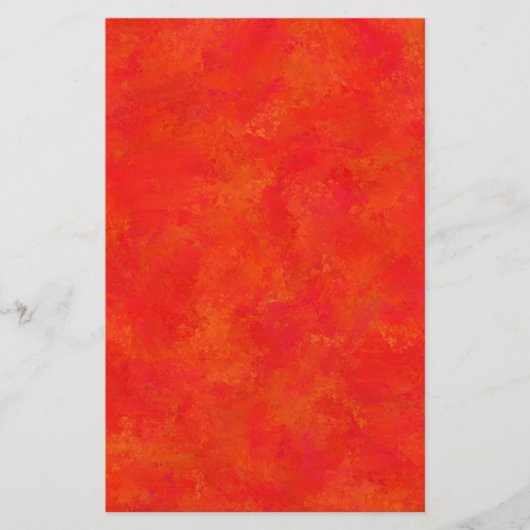 Rood Oranje Abstract Patroon Briefpapier (Voorkant)
