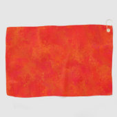 Rood Oranje Abstract Patroon Golfhanddoek (Horizontaal)