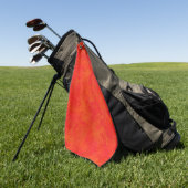 Rood Oranje Abstract Patroon Golfhanddoek (Groen)