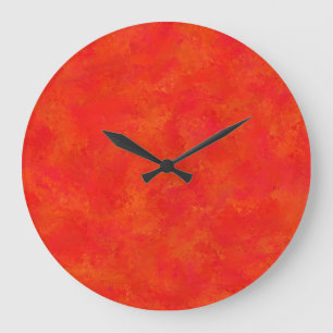 Rood Oranje Abstract Patroon Grote Klok