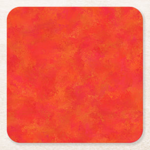 Rood Oranje Abstract Patroon Kartonnen Onderzetters