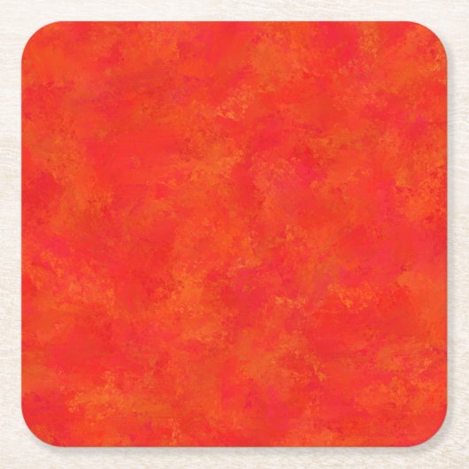 Rood Oranje Abstract Patroon Kartonnen Onderzetters (Voorkant)