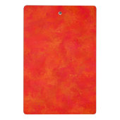 Rood Oranje Abstract Patroon Mini Klembord (Achterkant)