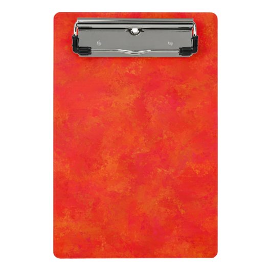 Rood Oranje Abstract Patroon Mini Klembord (Voorkant)