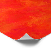 Rood Oranje Abstract Patroon Poster (Hoek)