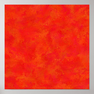 Rood Oranje Abstract Patroon Poster