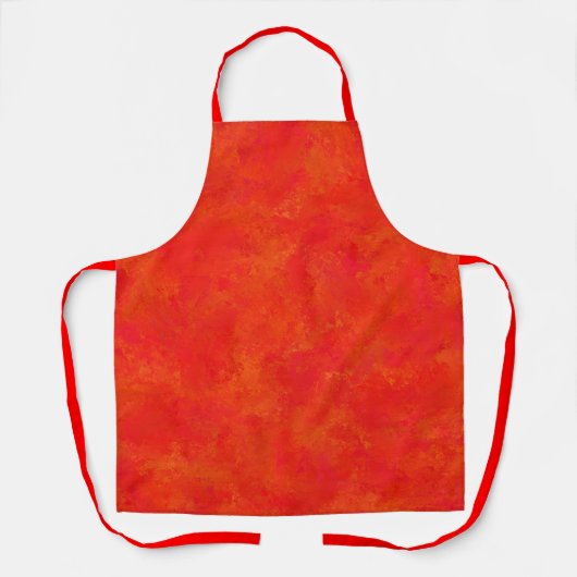 Rood Oranje Abstract Patroon Schort (Voorkant)