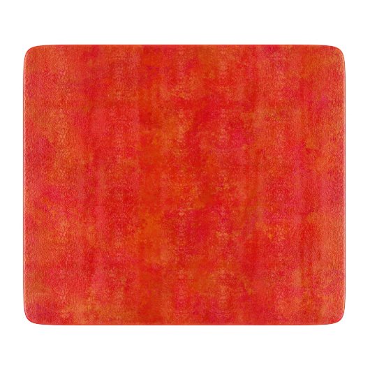 Rood Oranje Abstract Patroon Snijplank (Voorkant)